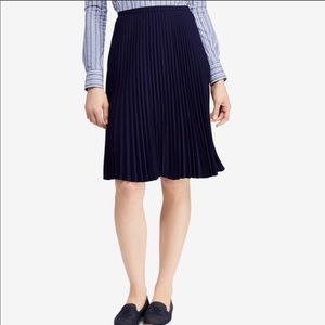 NWT Lauren Ralph Lauren Black Pleated Skirt